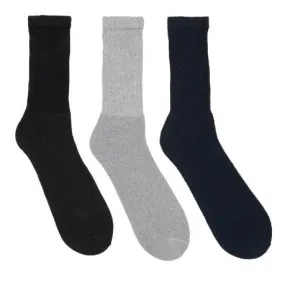 Black Navy Grey Diabetic 3 Pack Socks