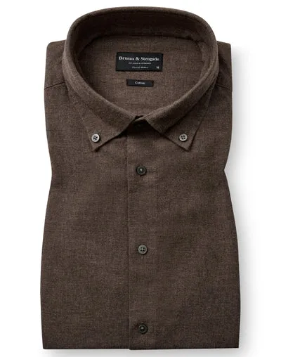 Brunn & Stengade Muriel Casual Modern Fit Shirt | Brown