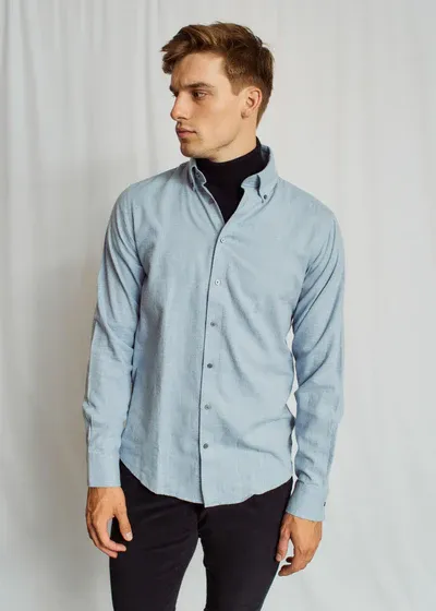 Brunn & Stengade Muriel Casual Modern Fit Shirt | Light Blue