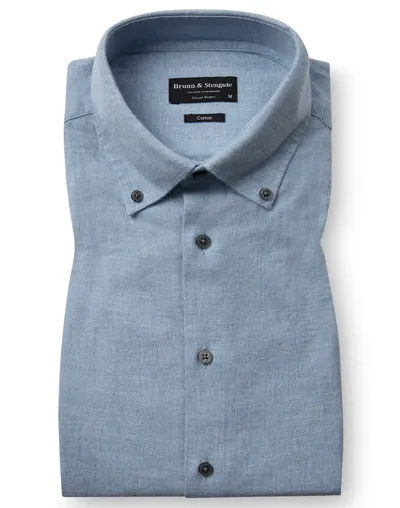 Brunn & Stengade Muriel Casual Modern Fit Shirt | Light Blue