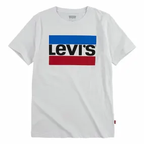 Children’s Short Sleeve T-Shirt Levi's Sportswear Logo White