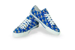 Kansas Jayhawks Row One Blue Women Multi Logo Canvas Lace Up Shoes