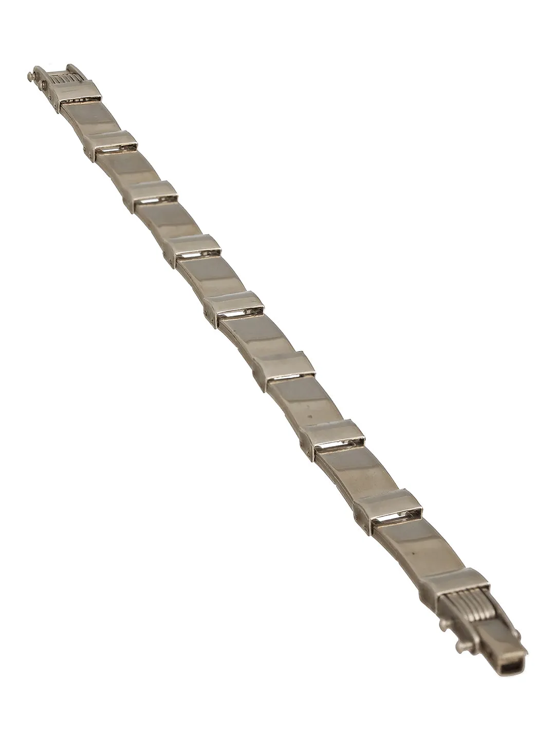 Men Silver Plated Link Bracelet