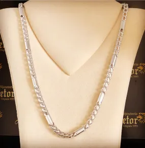 Men white gold chain