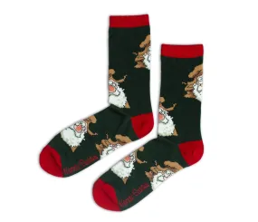 Santa Claus Men Socks - Green