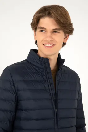 Navy USPA Mens Duck Feather Jacket - VR033 USPJK146 by US POLO ASSN.