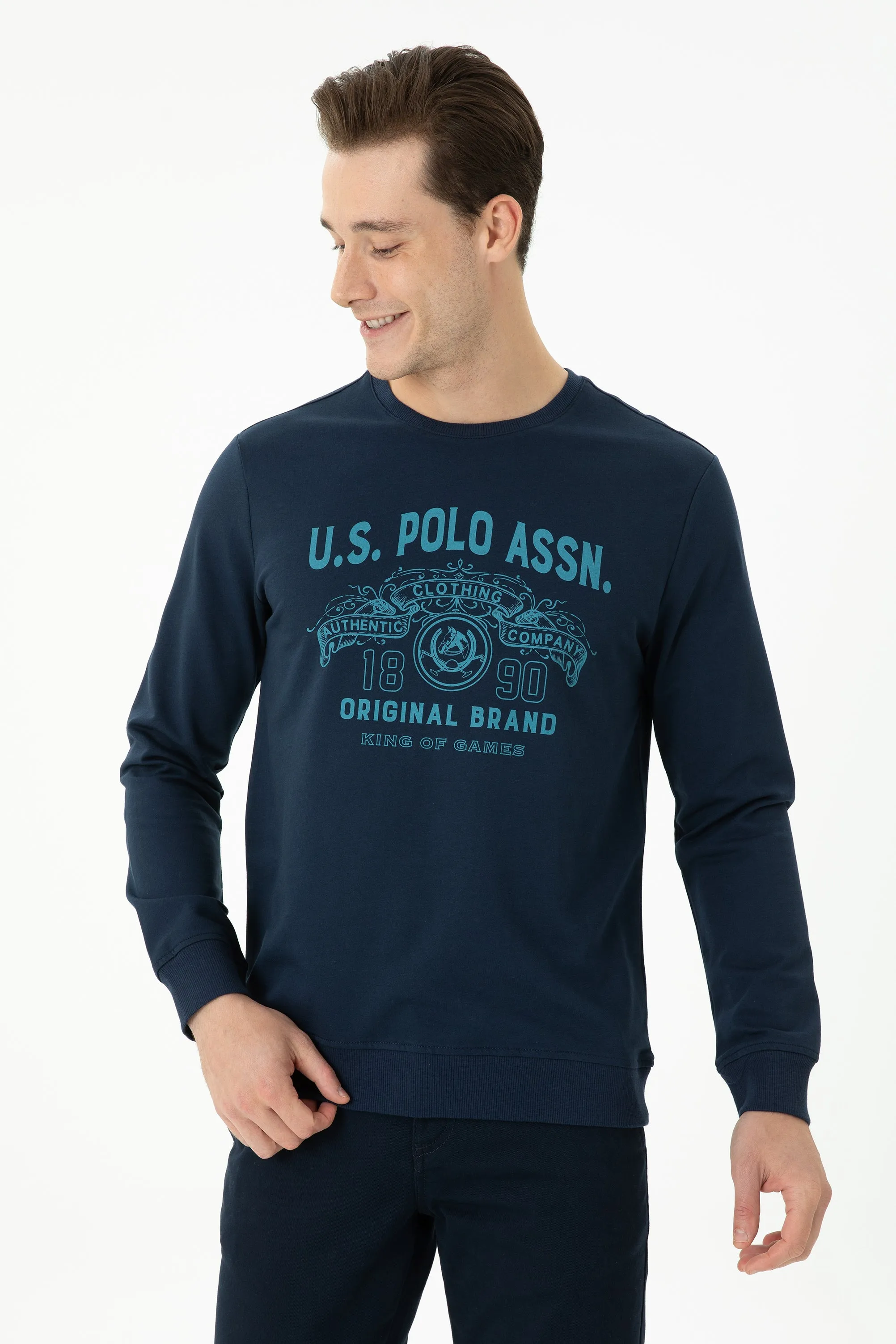 USPA Men Sweatshirt USPA Big Logo Navy VR033 USPSS170 US POLO ASSN.